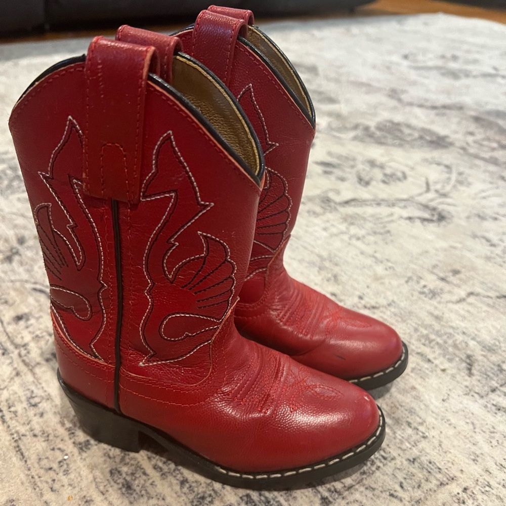 Toddlers' Red Western Pull-On Boots